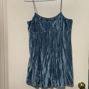 Suede blue dress